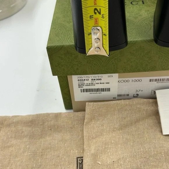 Women's Gucci Horsebit Leather mid heel slide sandal size 37.5 made in Italy - Picture 8 of 9